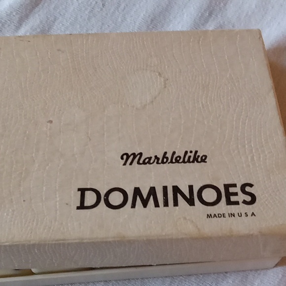 Vintage 50s marblelike dominoes game - Picture 3 of 4